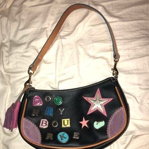 Vintage black d&b charm purse